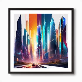 Futuristic City 134 Art Print