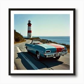 Car Elder Eve Studio 70s Fast Lighthouse Secure Tire Success Status Potent America Repa (1) Art Print