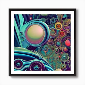 Psychedelic Car 1 Art Print