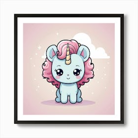 Cute Unicorn 131 Art Print