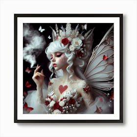 Fairy Smokes A Cigarette Art Print