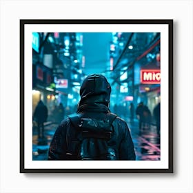 An Album Cover About A Regular Men Facing The Loneliness During The Pandemic The Scenario Is A Town Art Print