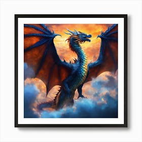 Dragon In The Sky Art Print