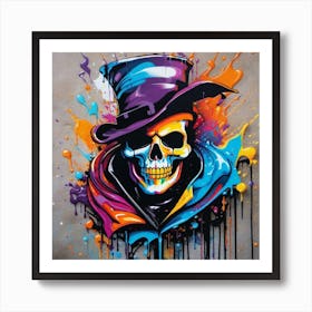 Spooky Skull Art Print