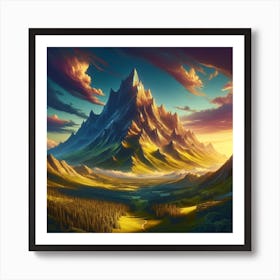 Single Mountain Art Print