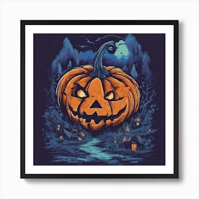 Halloween Pumpkin Art Print