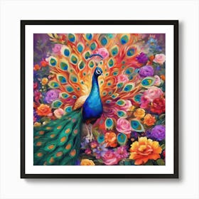 Peacock Art Print