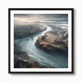 River In The Mountains Art Print