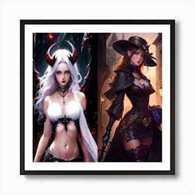 Devils And Angels Art Print