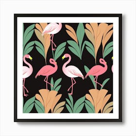 Pink Flamingos 4 Art Print