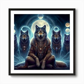 Luno the Alpha wolf 2 Art Print