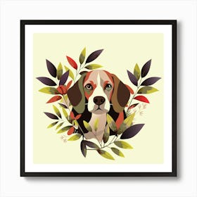 Puppy hiding in the grass Art Print