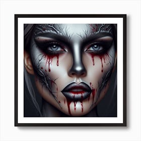 Vampire Makeup Art Print