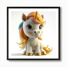 Unicorn 3d Model 14 Art Print