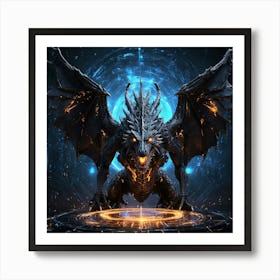 Dragon In The Dark Art Print