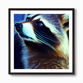 Abstract Raccoon Affiche