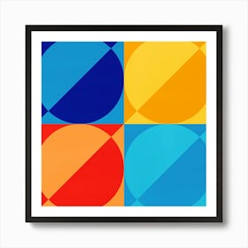 Geometric and colorful shapes 16 Art Print