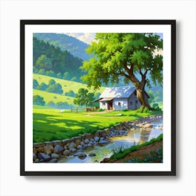 House In The Countryside 4 Art Print