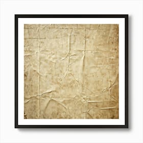 Abstract Pattern Swirling Across Vintage Crumpled Paper Textures Of Both The Creases And Paper Fibe (4) Art Print