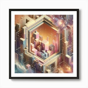 Futuristic Cityscape 1 Art Print