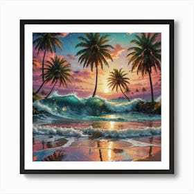 Tranquil Beach Art Print