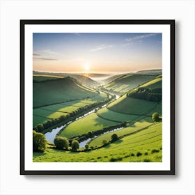 Valleys Of Dorset Art Print