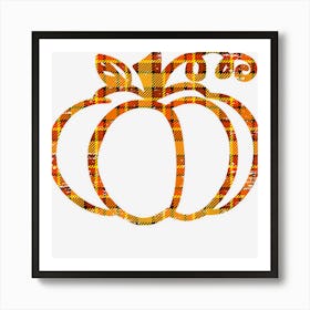 Fall Pumpkin Cute Thanksgiving Autumn Pumpkin Men Women Kids Art Print