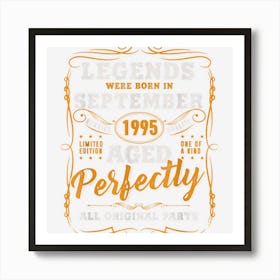 Vintage September 1995 27th Birthday Gift 27 Year Old Men Art Print