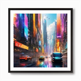 Futuristic City 90 Art Print