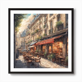 Paris Cafe Street Art Print