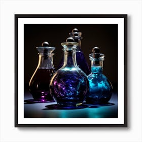 Three Bottles Of Magic Art Print