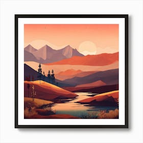 Landscape Painting Art Print