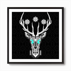 Chobopop Silver Stag Art Print