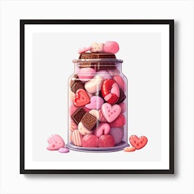 Valentine'S Day Candy Jar 7 Art Print