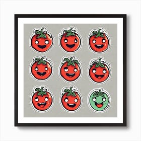 Tomato Stickers 1 Art Print