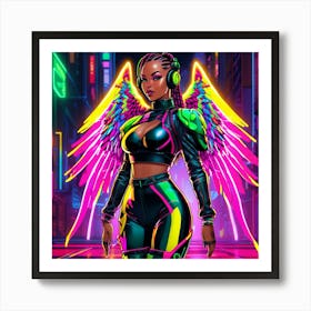 Neon Angel 36 Art Print