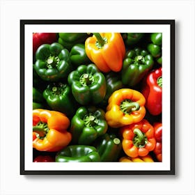 Colorful Peppers 40 Art Print