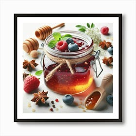 Jar With Honey Art Print