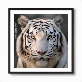 White Tiger Art Print