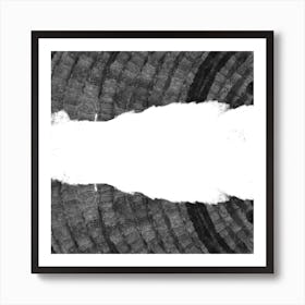 Grunge Style Black And White Painting  Art Print