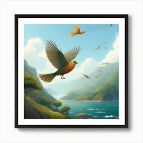 Birds In Flight Art Print