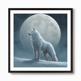 White Wolf Art Print