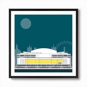 Royal Festival Hall Blue Art Print