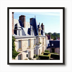 Modern City History Hotel Window Attic View Architecture Historical Building Tile Past Re (6) Art Print