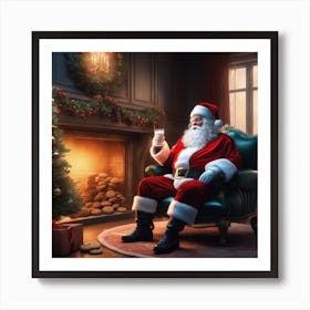 Christmas Santa 16 Art Print