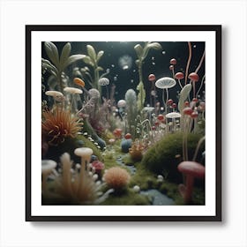 A Microscopic Garden 1 Art Print