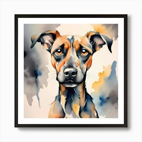 Homeless Lonesome Puppy Bruno In The Animal Shelter Before Adoption Art Print