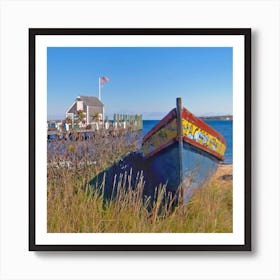 Boat In the Grass Art Print