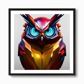 Abstract Owl 1 Art Print