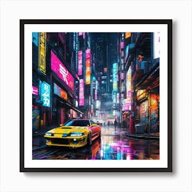 Neon City 8 Art Print